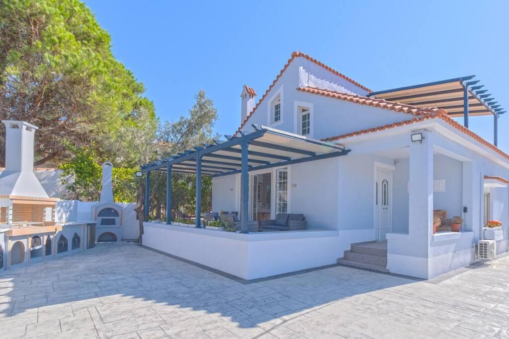 Lefkathia Beach Villa - Gated Beach-Front Private Villa At Lefkathia Beach, Chios! Volissos Exterior photo