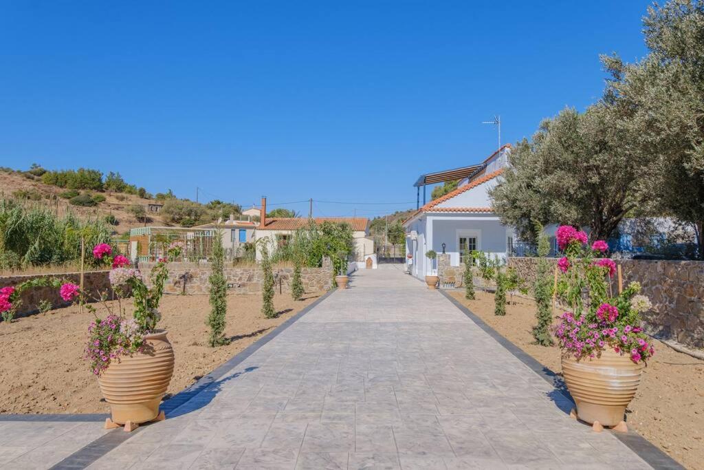 Lefkathia Beach Villa - Gated Beach-Front Private Villa At Lefkathia Beach, Chios! Volissos Exterior photo
